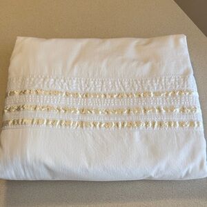 Nicole Miller White and Cream Duvet Cover